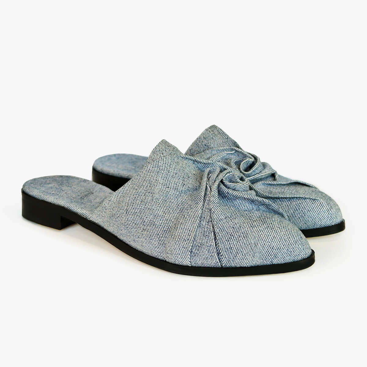 Rose Denim Slippers